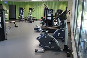 La salle cardio est équipée de 11 postes, à mixer en fonction des effets santé-bien-être escomptés (vélos elliptiques, rameur, tapis de course, machine pour pectoraux, pour adducteurs/abducteurs, presse à cuisse...), de quoi s'entretenir et se maintenir en forme.